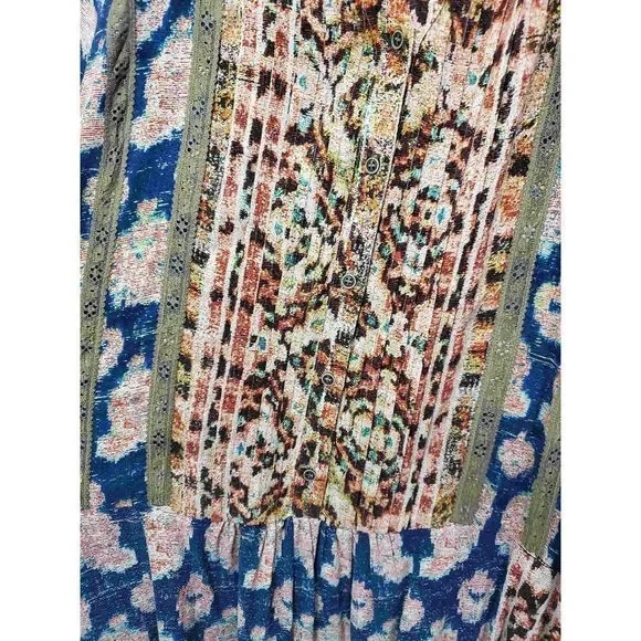 Anthropologie Women's Tiny Paquerette Boho Shirt Dress Size Medium - Picture 6 of 10